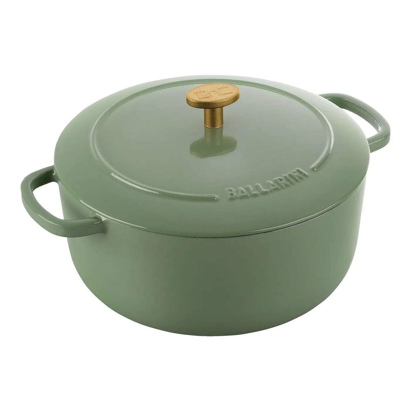Ballarini Bellamonte green enamelled cast iron cocotte, 22 cm
